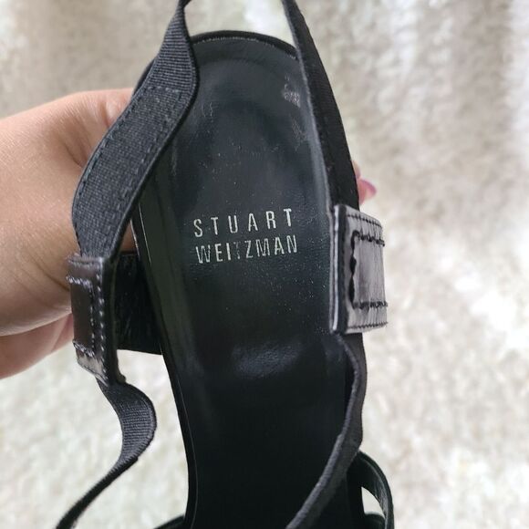 Stuart Weitzman Y2K Square Toe Strappy Heeled‎ Sandals sz 9.5 - Picture 11 of 11